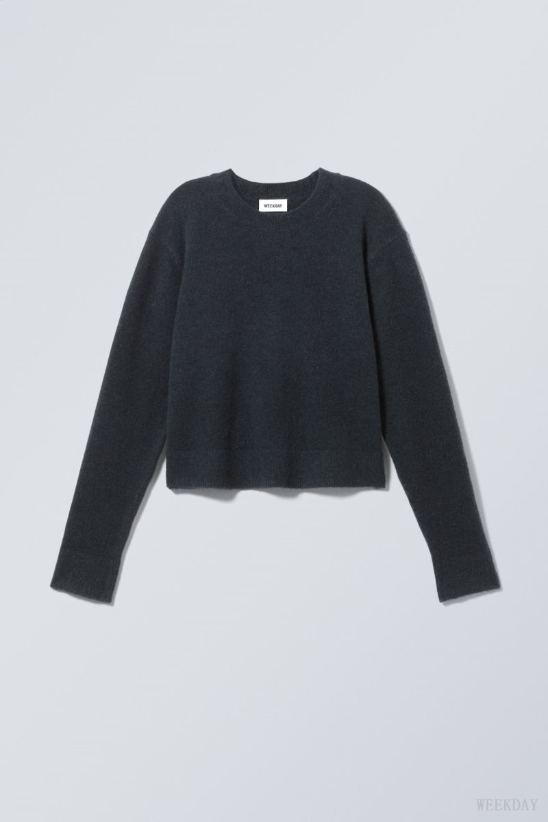 Weekday Ayla Sweater Navy | OGNN9603