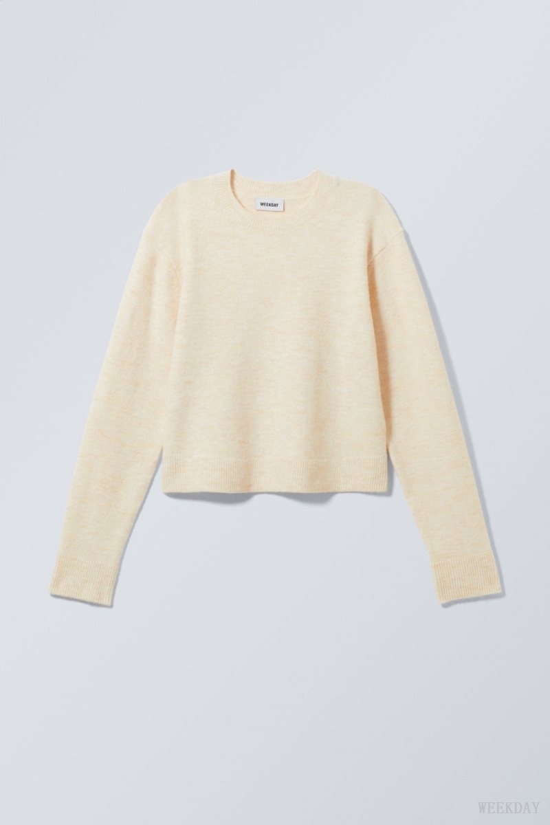 Weekday Ayla Sweater Oat | YLSB5424