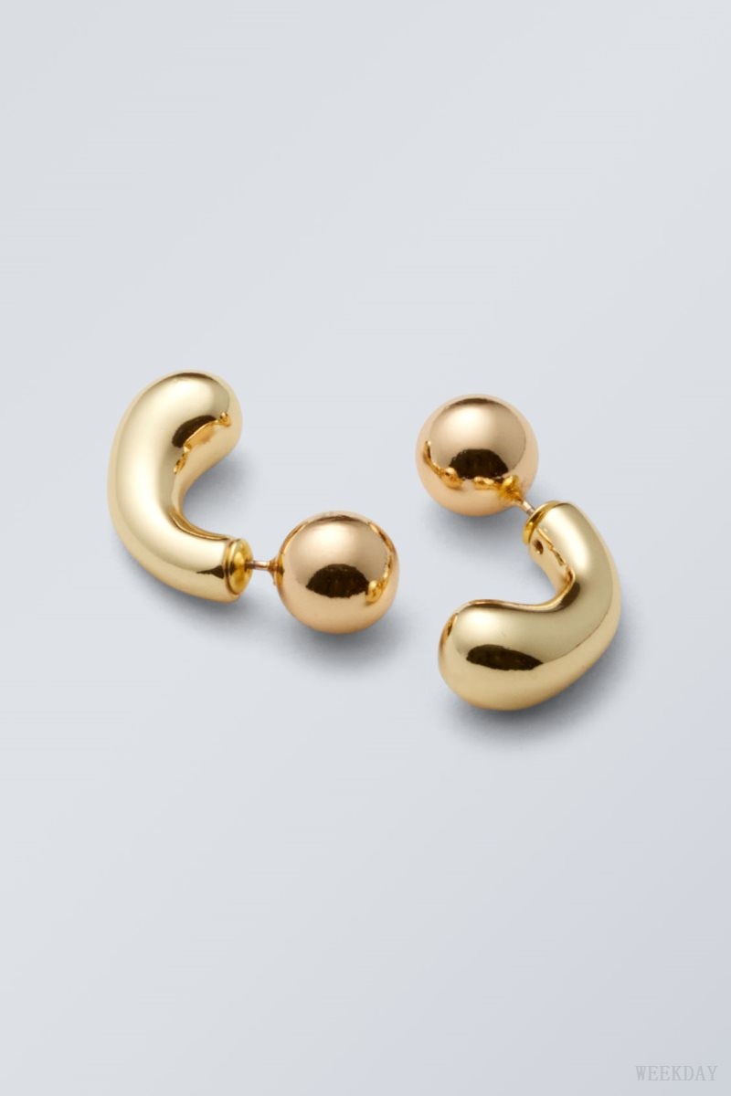 Weekday Bean Earrings Golden | BFQH7621