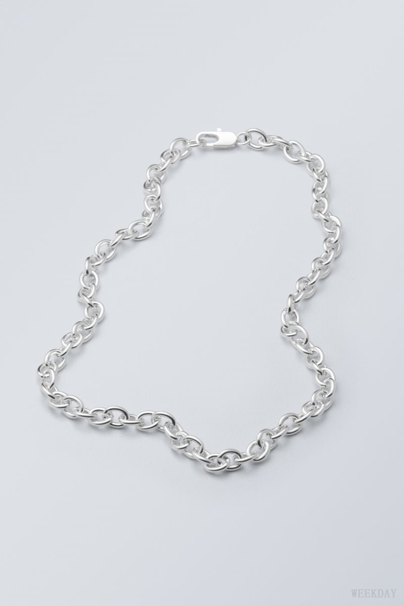 Weekday Bella Necklace Silver | OXDI6461