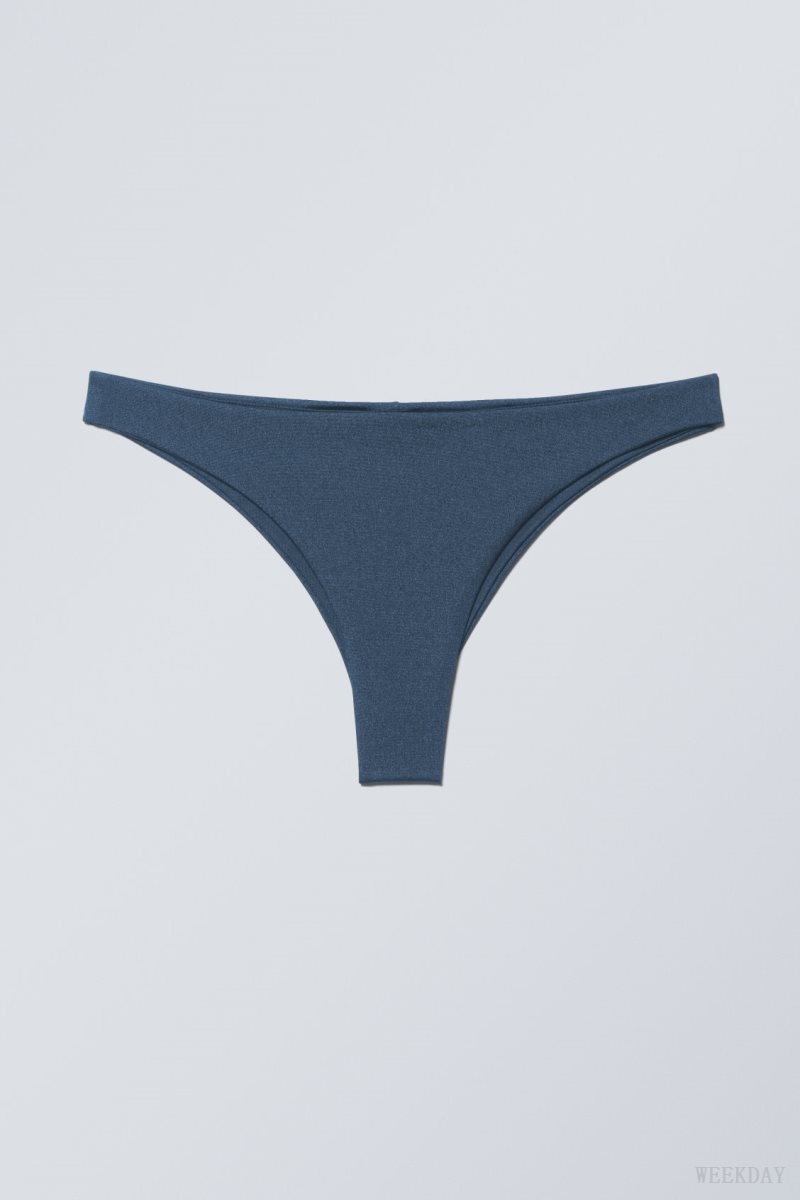 Weekday Brazilian Bikini Bottoms Navy | NWFX0350