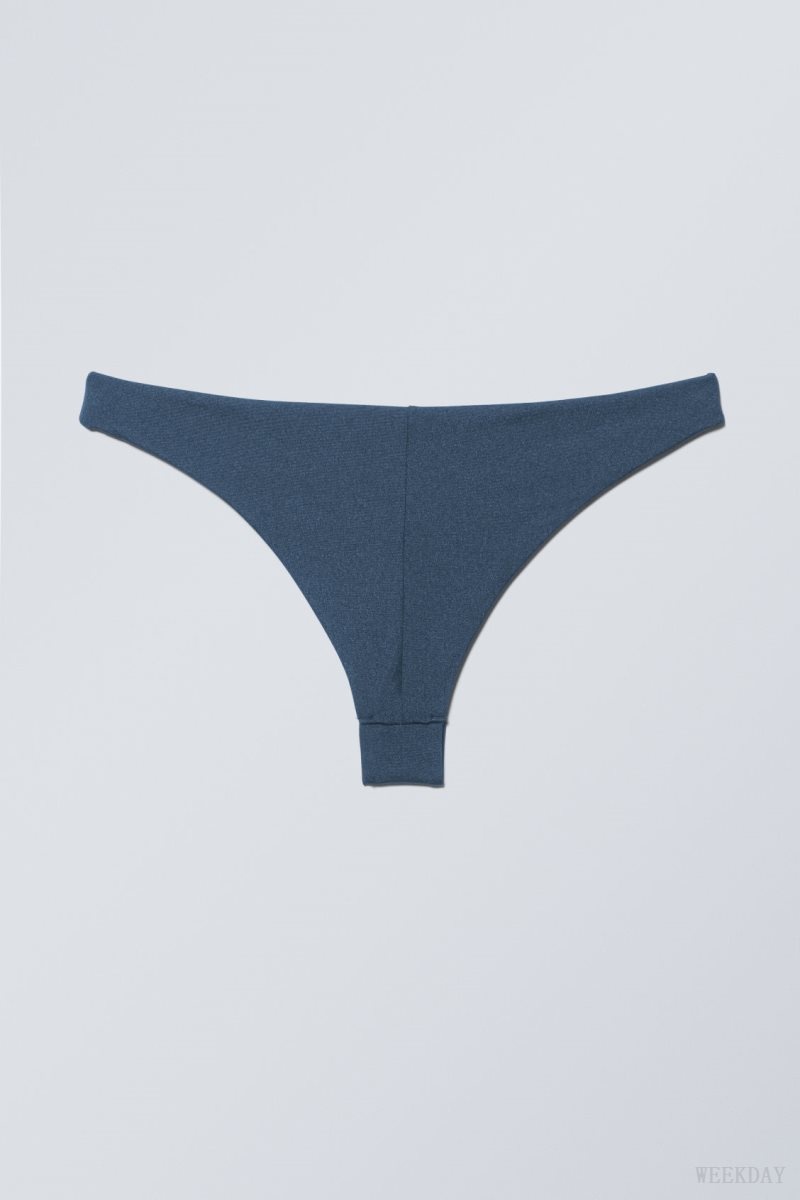 Weekday Brazilian Bikini Bottoms Navy | NWFX0350