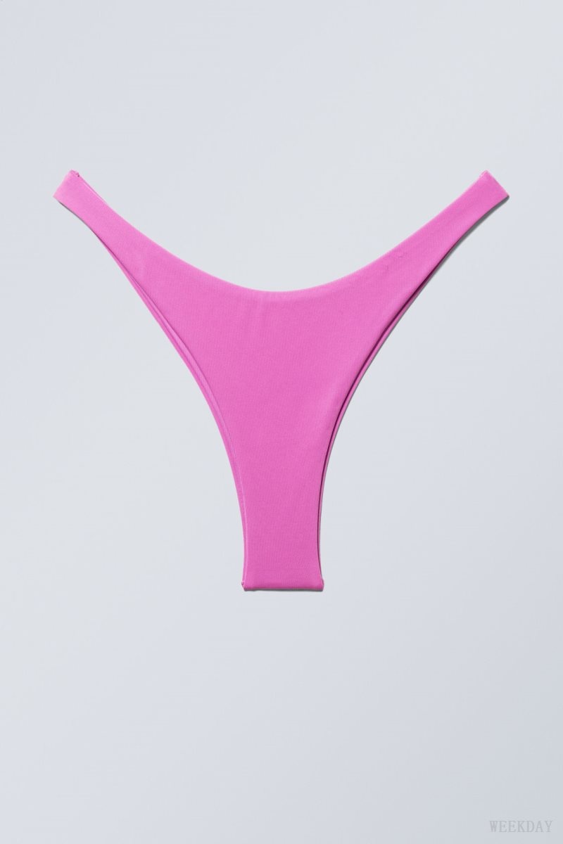 Weekday Brazilian Mini Bikini Bottom Pink | XUTL3470