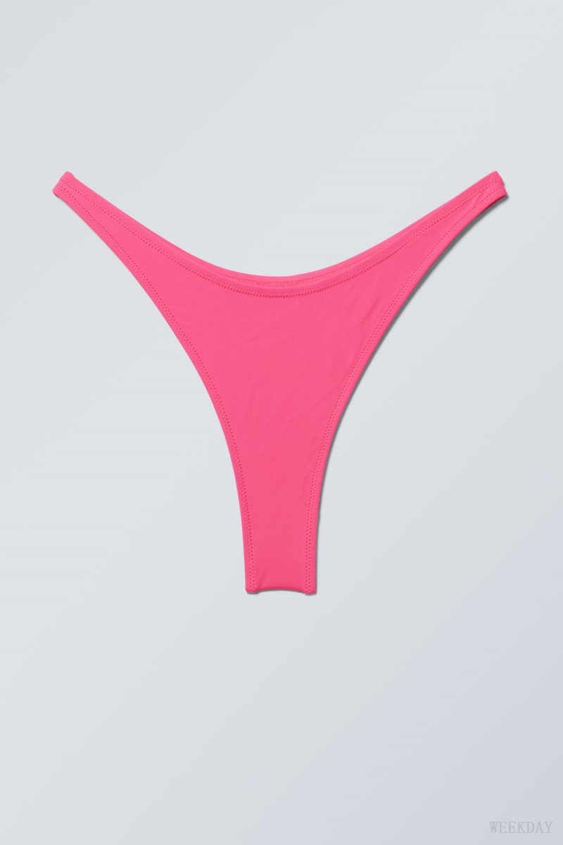 Weekday Brazilian Mini Bikini Bottom Pink | ATPK9976