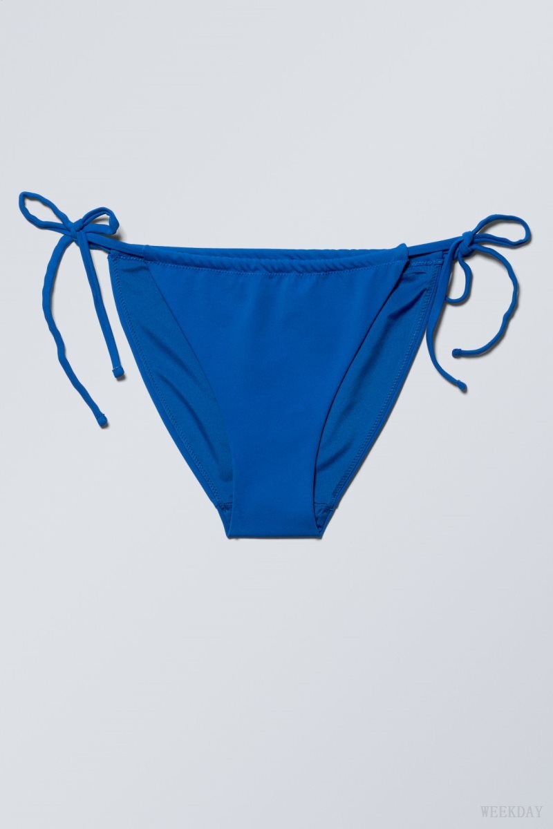 Weekday Breeze String Bikini Bottoms Deep Blue | ZMME2033