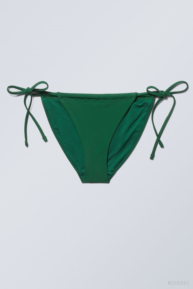 Weekday Breeze String Bikini Bottoms Green | TYZB4968