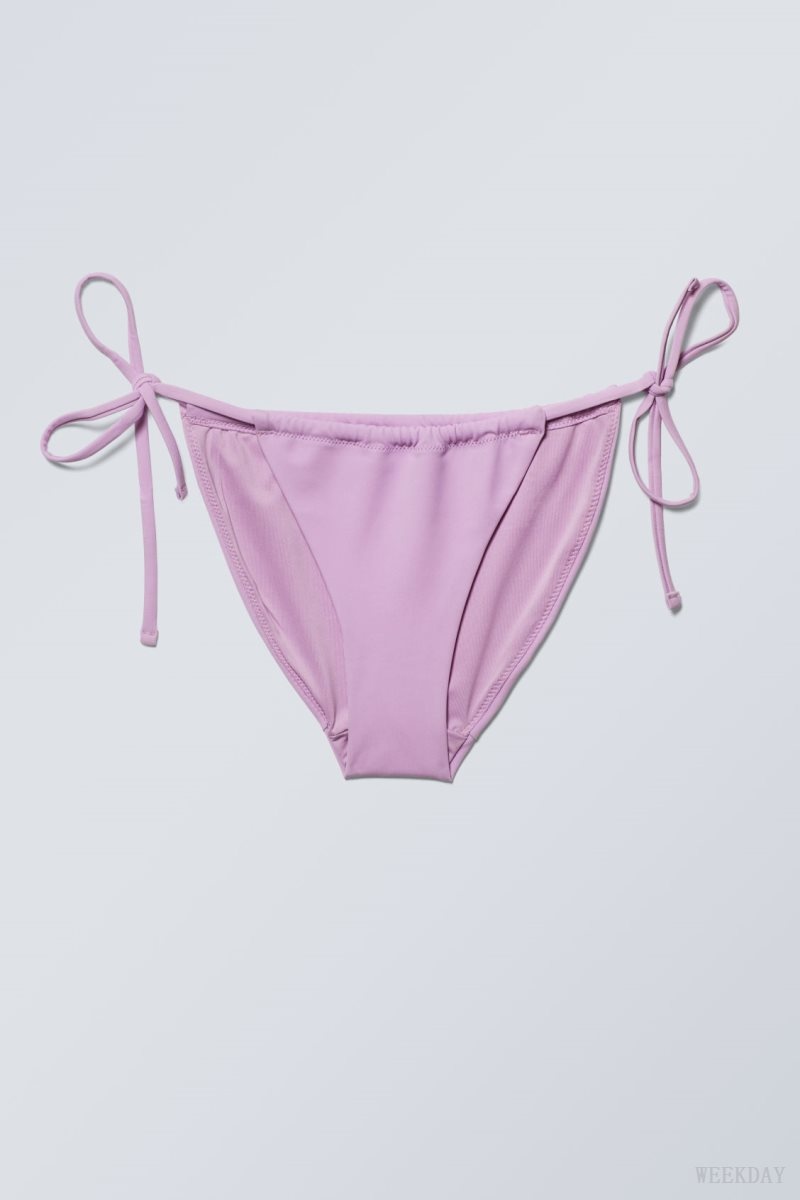 Weekday Breeze String Bikini Bottoms Pink | QLBS6366