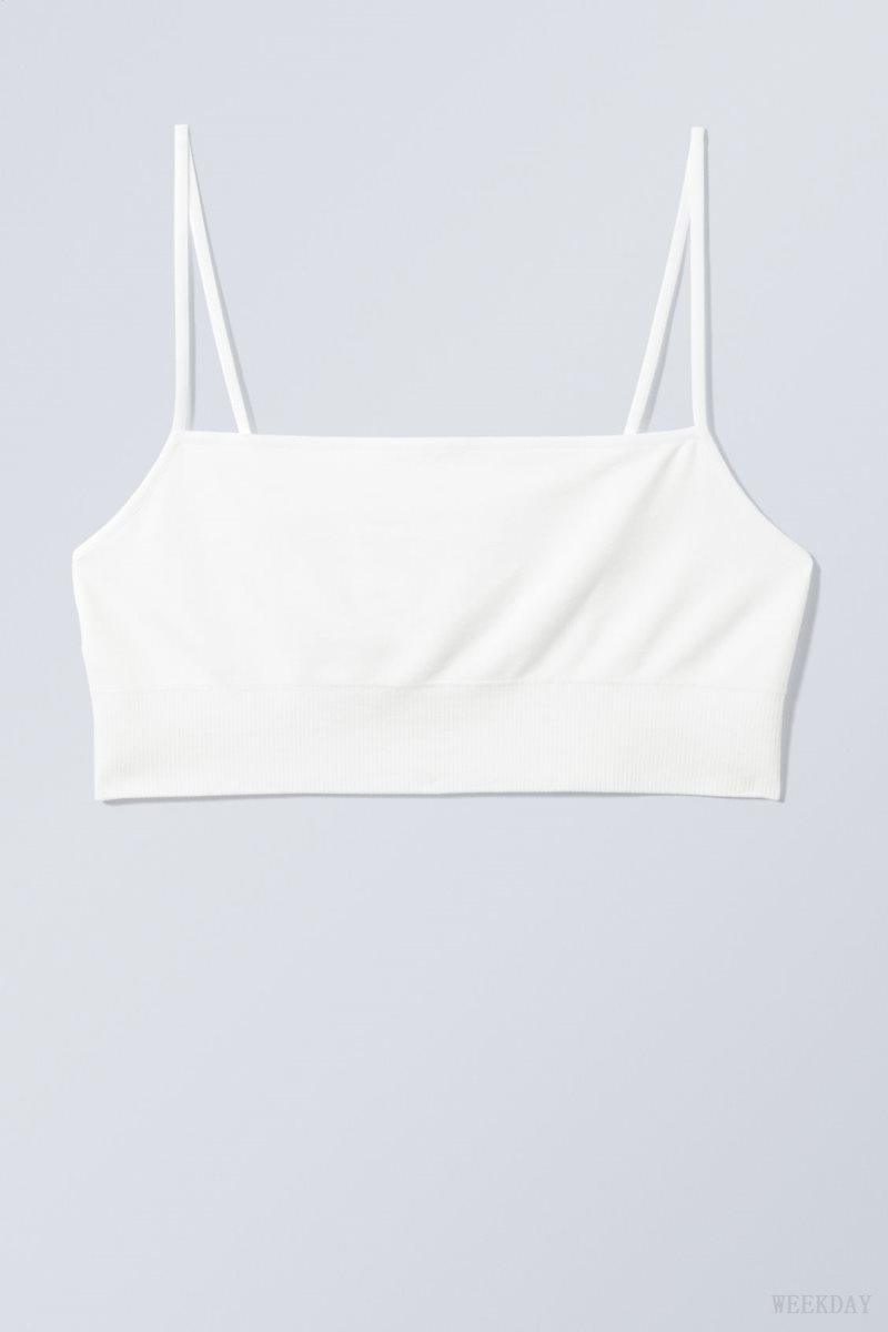 Weekday Cat Soft Bralette Bralette White | VOWY1451