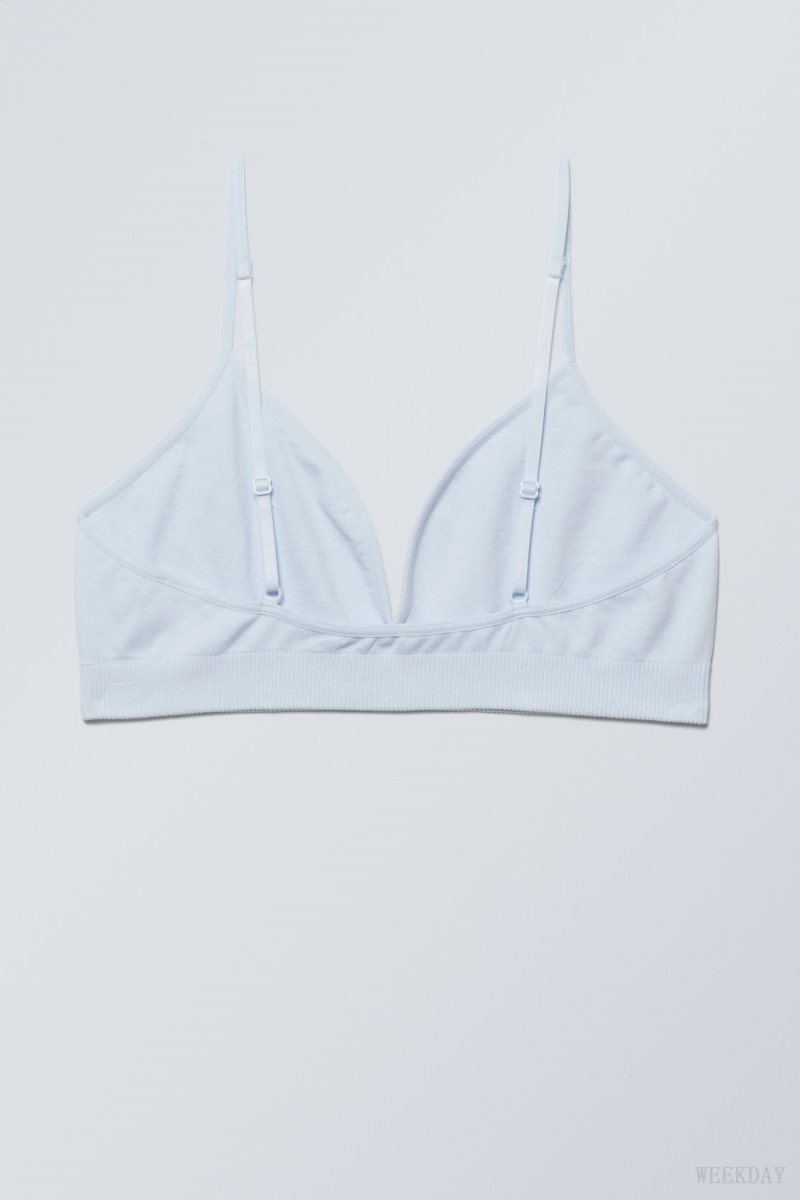 Weekday Cat Soft Triangle Bra Bra Light Blue | OHAI2139