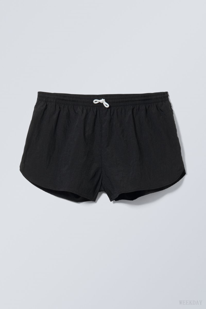 Weekday Chip Swim Shorts Black | YNBY3780