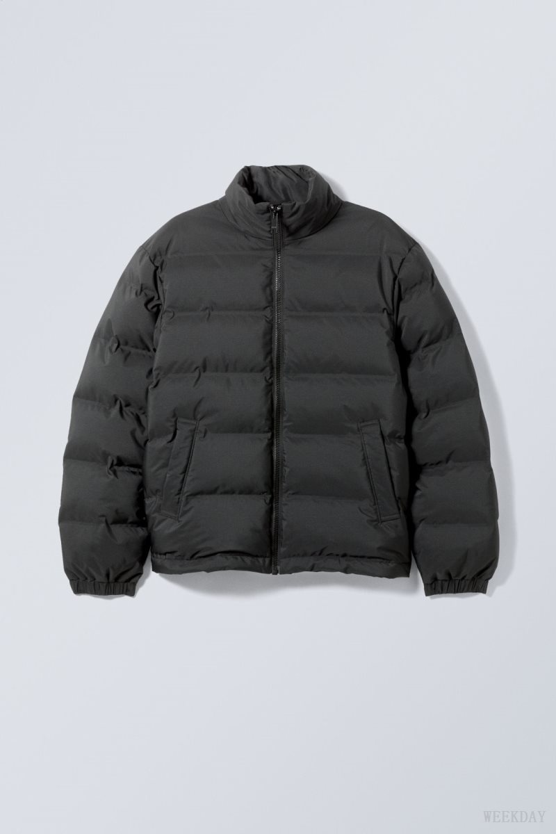 Weekday Cole Puffer Jacket Black | XHYE8223