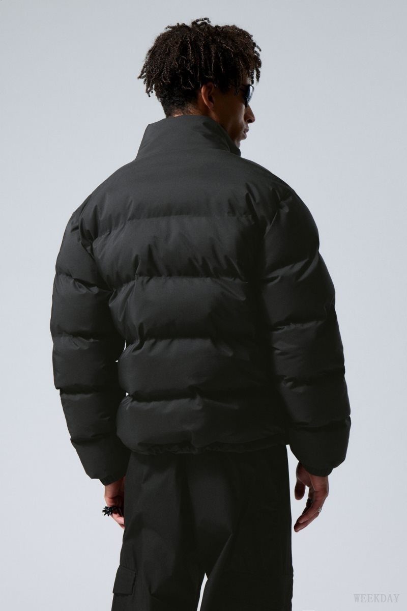 Weekday Cole Puffer Jacket Black | XHYE8223