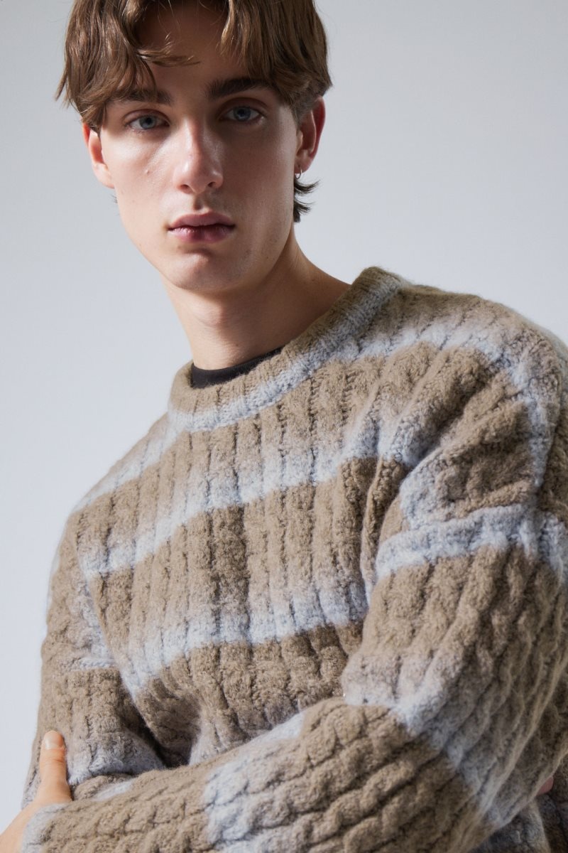 Weekday Connor Wool Blend Sweater Blue | SGCX6785