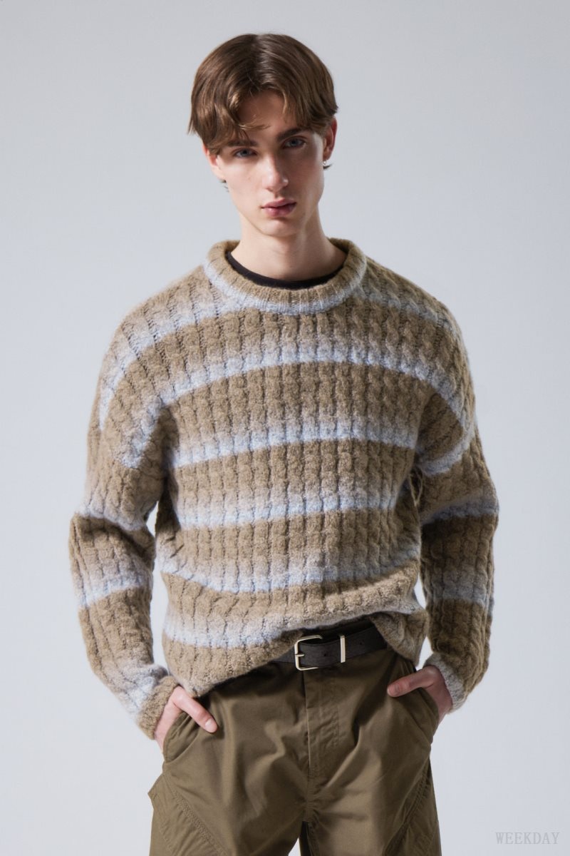 Weekday Connor Wool Blend Sweater Blue | SGCX6785