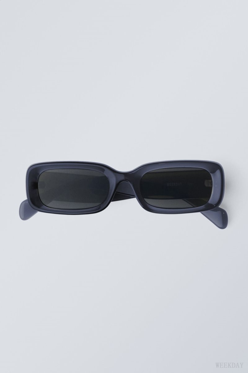 Weekday Cruise Squared Sunglasses Blue | VZPF0829