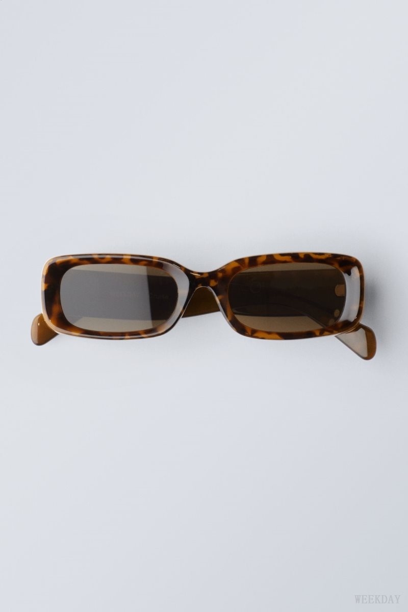 Weekday Cruise Squared Sunglasses Tortoise | KYED1184