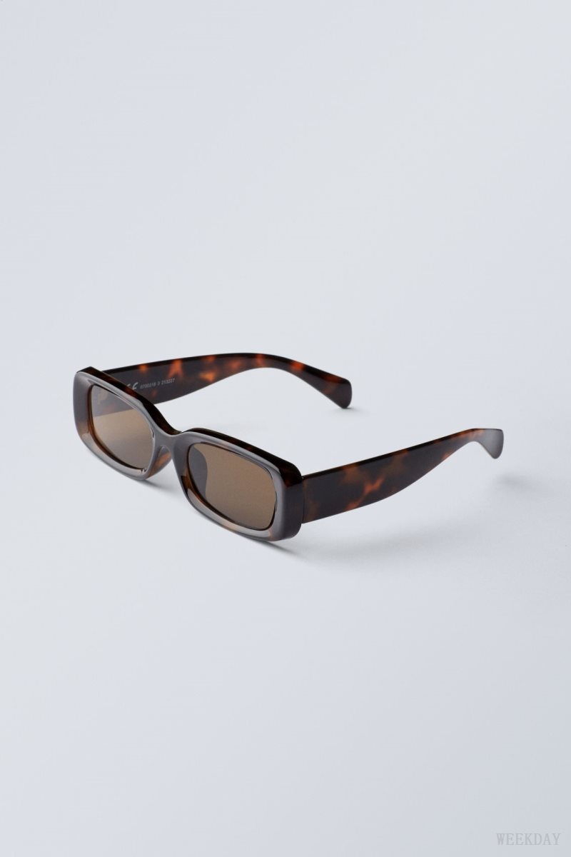 Weekday Cruise Squared Sunglasses Tortoise | KYED1184