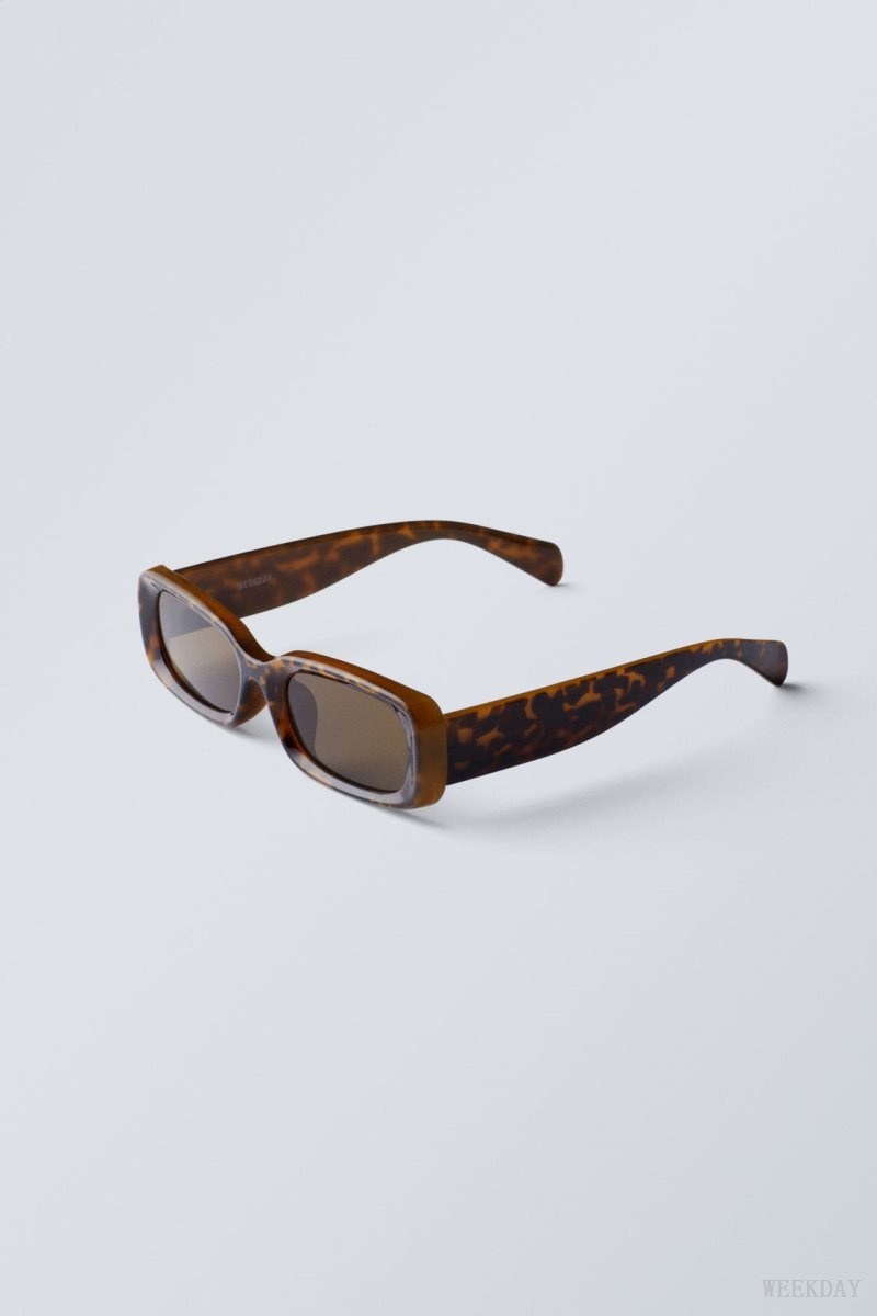 Weekday Cruise Squared Sunglasses Tortoise | KYED1184