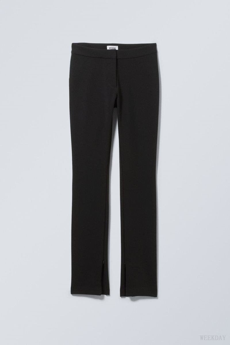 Weekday Dessa slim Trousers Black | BLPJ0867