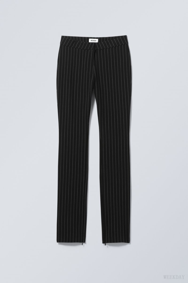 Weekday Dessa slim Trousers Pinstripe | EWUS0832