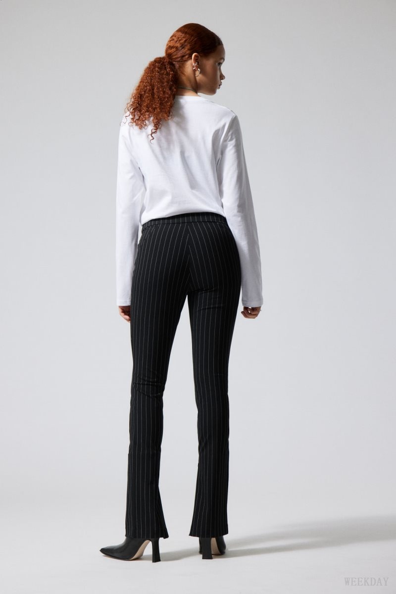 Weekday Dessa slim Trousers Pinstripe | EWUS0832