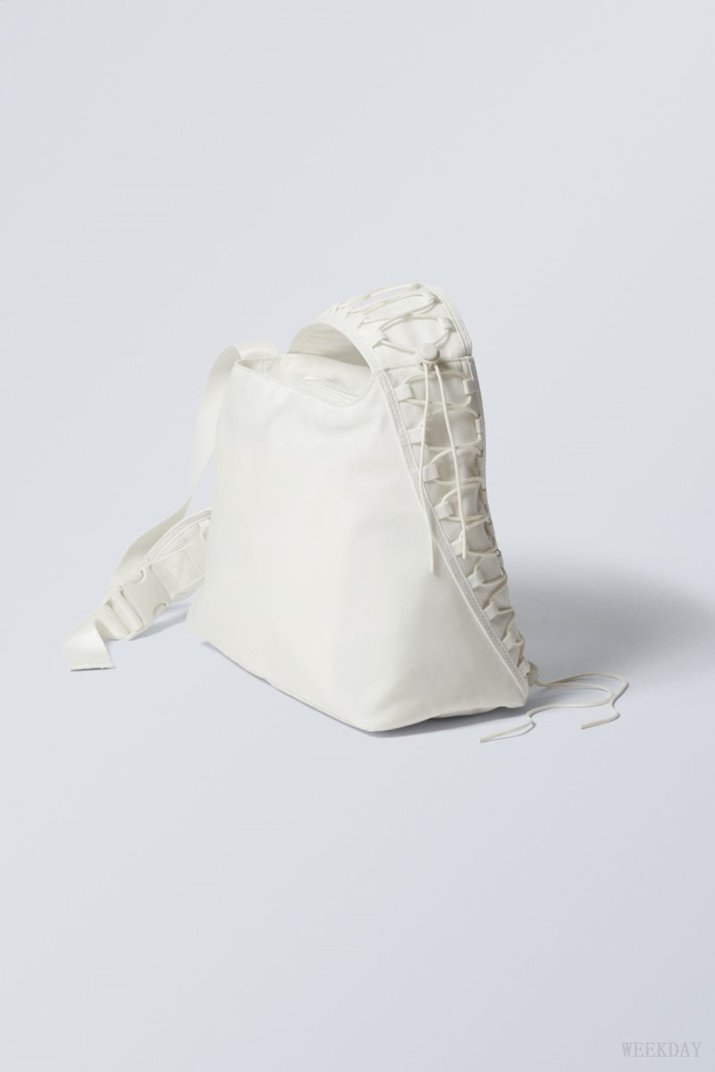 Weekday Drawstring Shoulder Bag White | YYEI0911