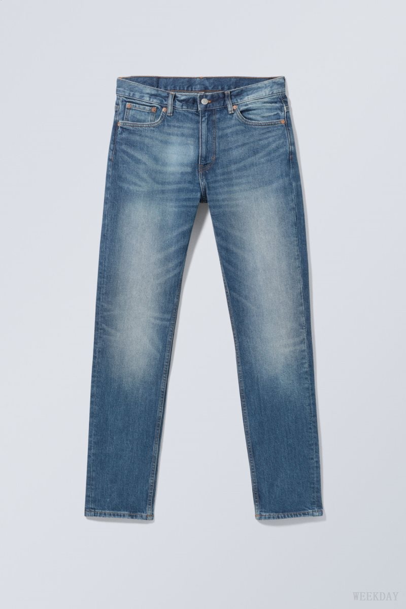 Weekday Easy Regular Straight Jeans Blue | HJBX7534