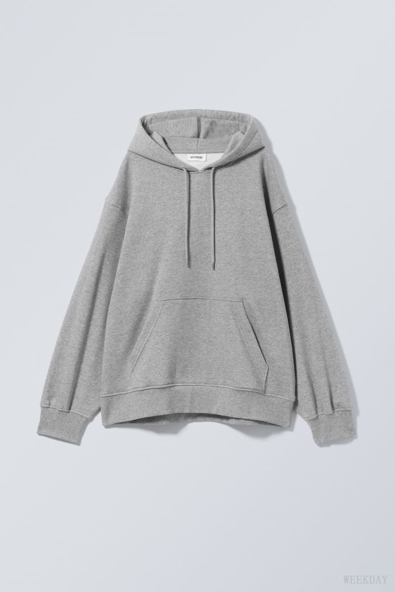 Weekday Essence Relaxed Hoodie Grey | STMU2945