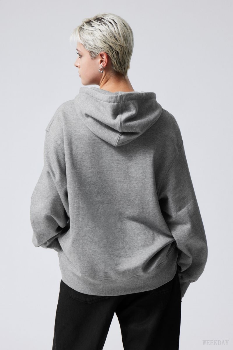 Weekday Essence Relaxed Hoodie Grey | STMU2945