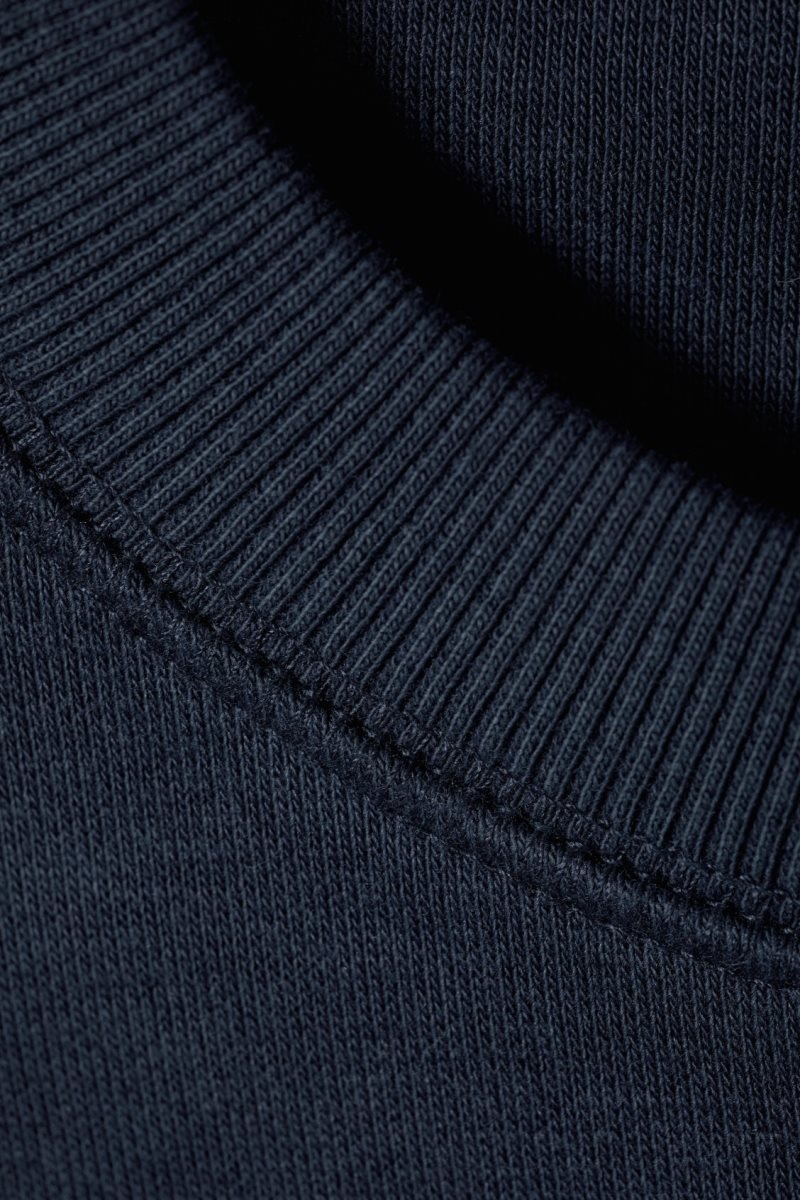 Weekday Essence Standard Sweatshirt Dark Blue | IABC0303