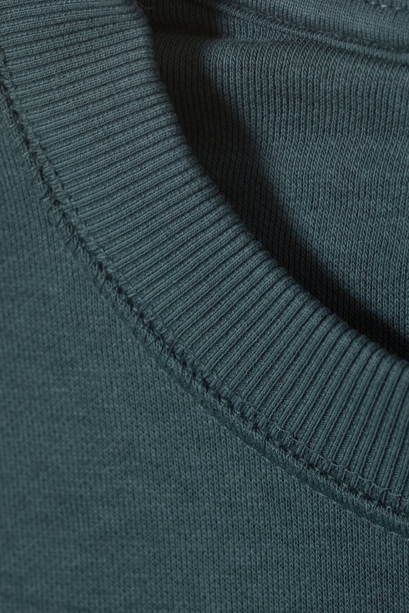 Weekday Essence Standard Sweatshirt Dark Turquoise | ZTTY4552