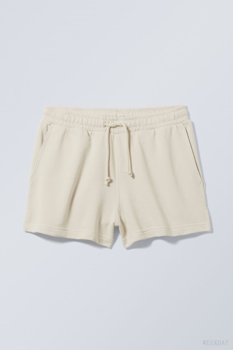 Weekday Essence Standard Sweatshorts White | DYMX2168