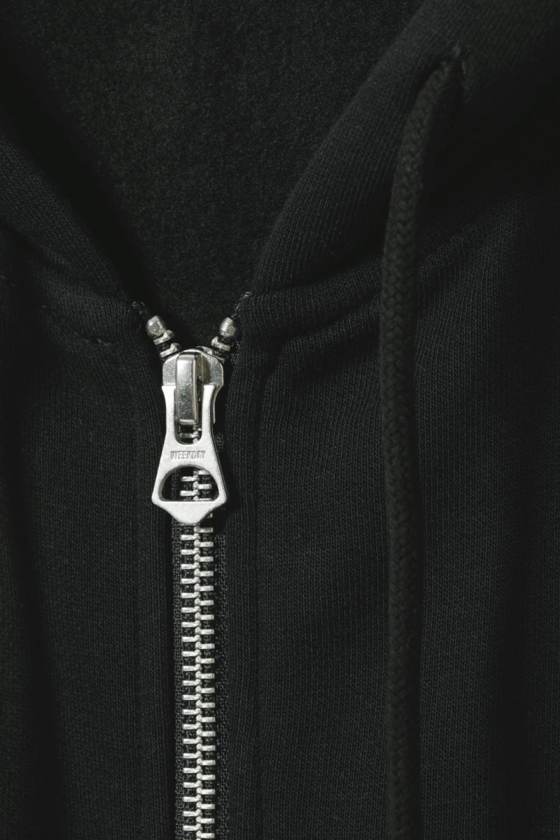 Weekday Essence Standard Zip Hoodie Black | CRNL9478