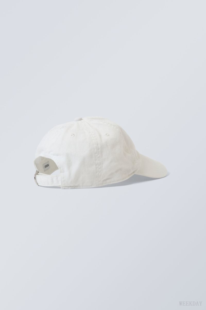 Weekday Essential Embroidery Cap White | OTLA2430