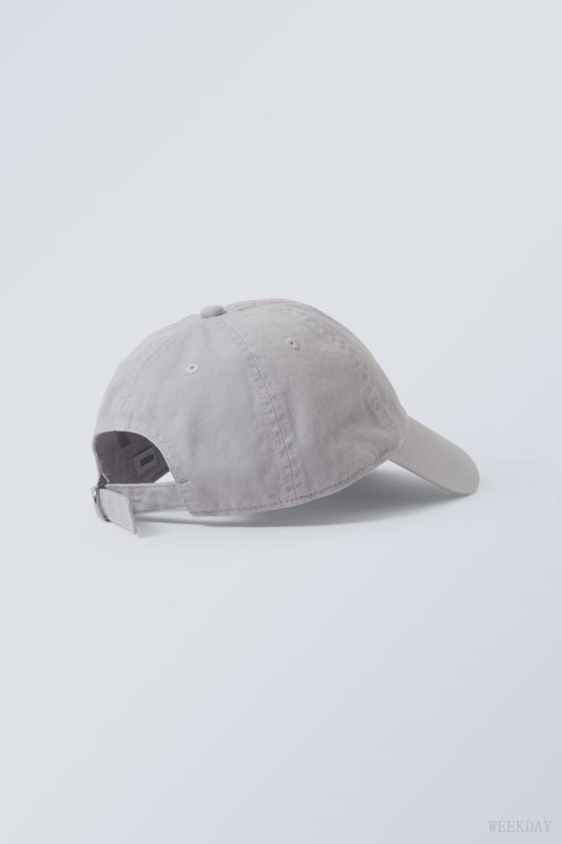 Weekday Essential Washed Cap Grey | QWAC8589