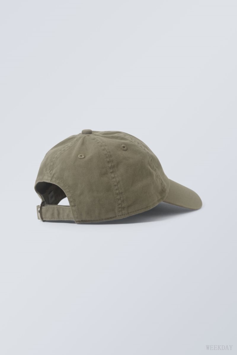 Weekday Essential Washed Cap Khaki | VYNM5775