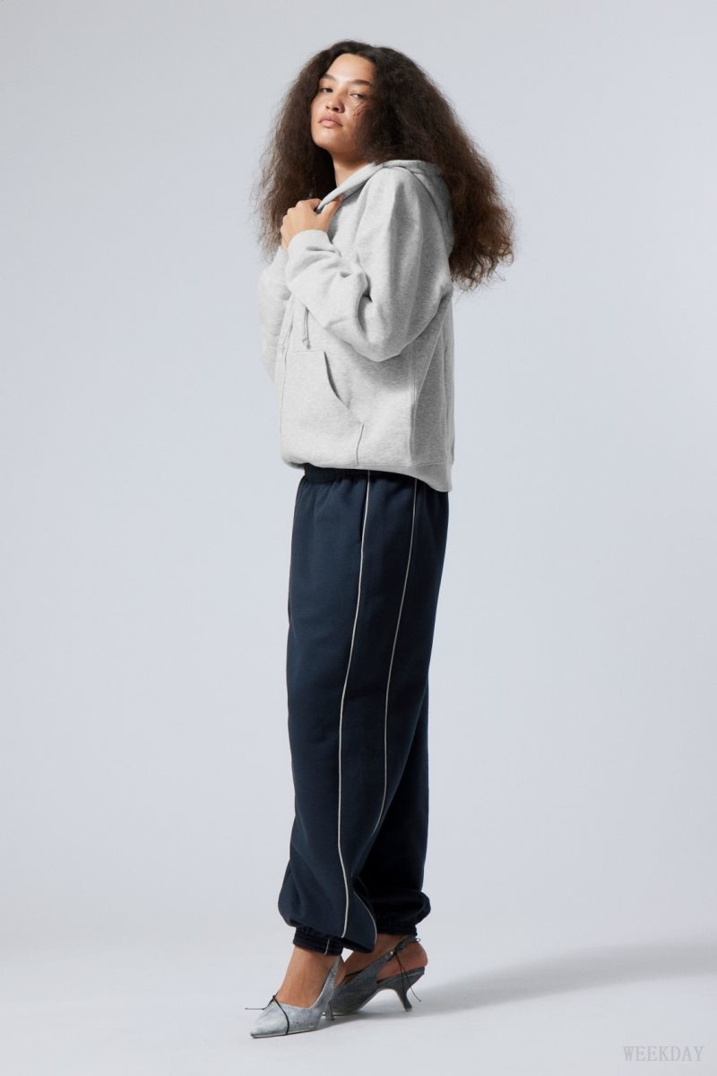 Weekday Even Piping Sweatpants Dark Blue | JLZG6642