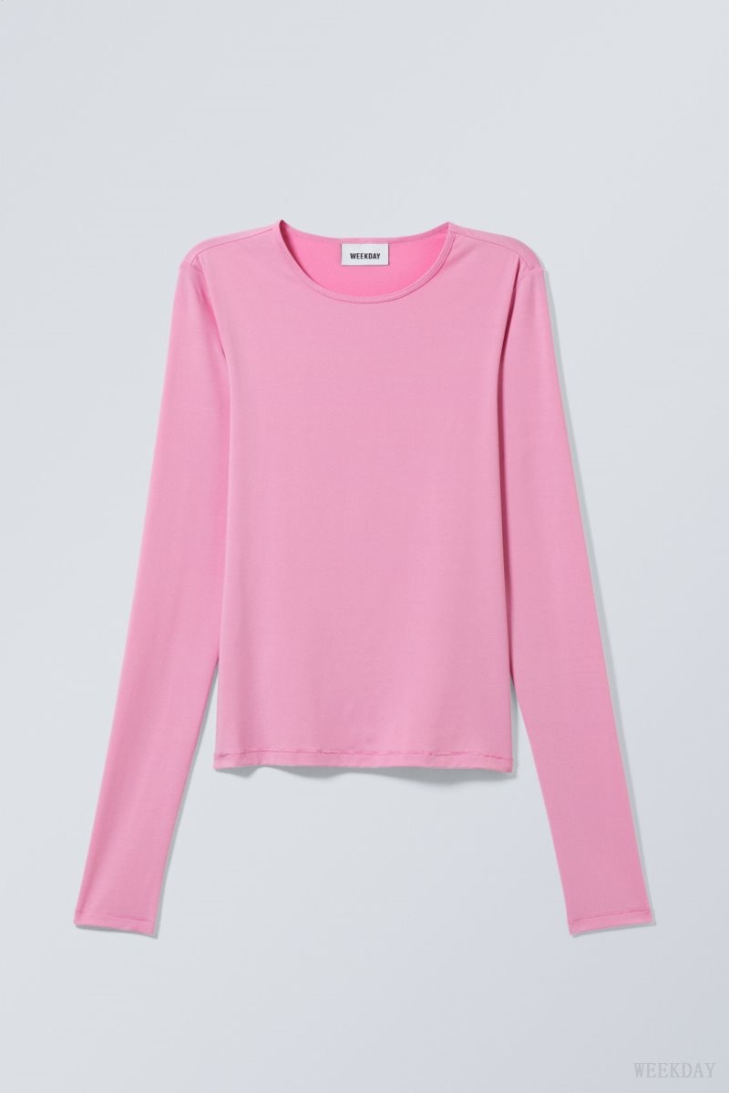 Weekday Fine Long sleeve Pink | ZIEP4727