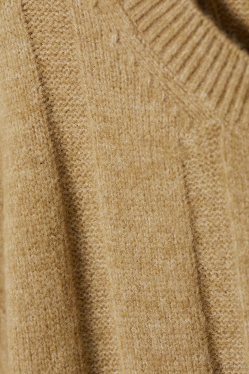 Weekday Fiona Rib Sweater Beige | TDRW9259