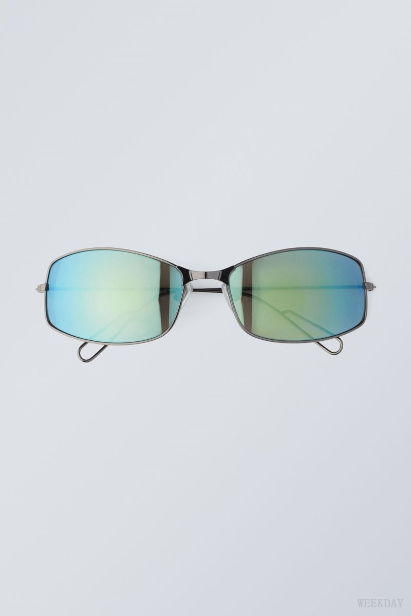 Weekday Flash Sunglasses Green | VAXM7975