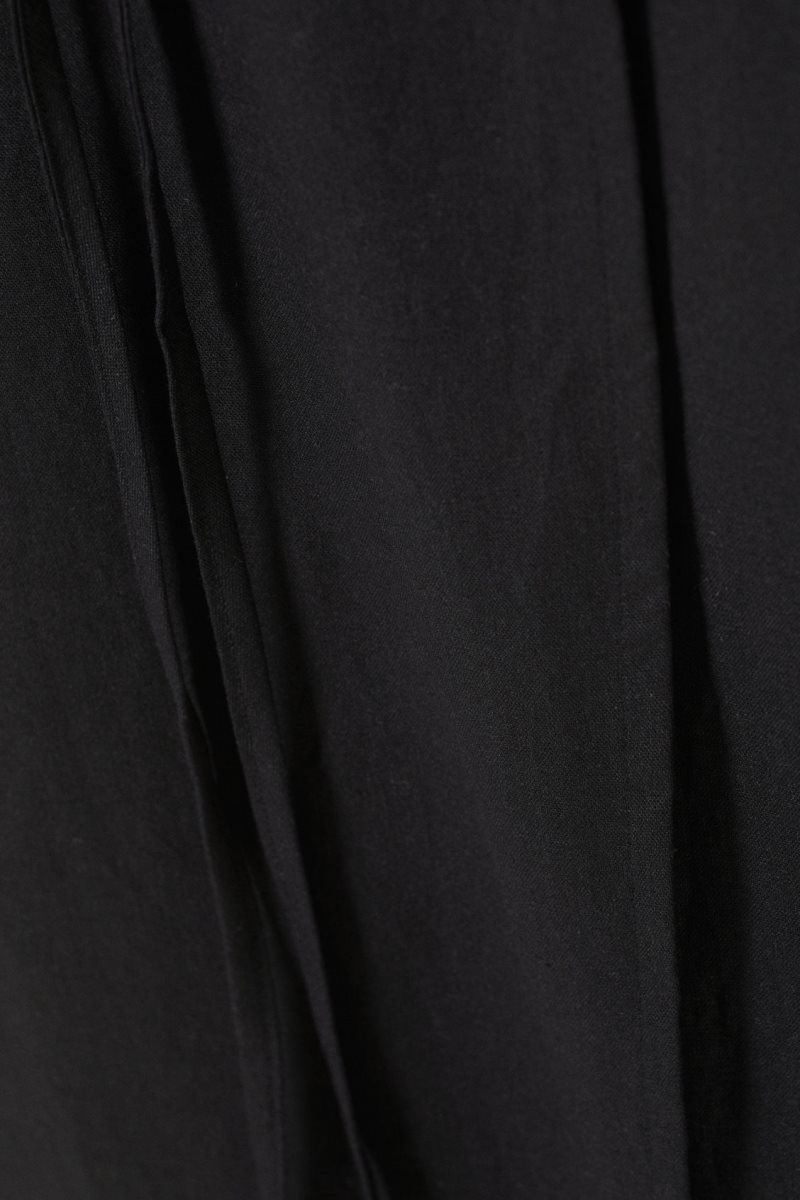 Weekday Fold Linen Mix Long Skirt Black | WXYI3919