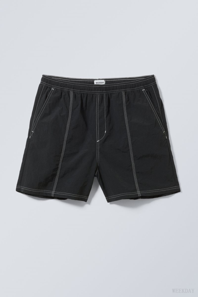 Weekday Fred Relaxed Shorts Black | SKDZ5330