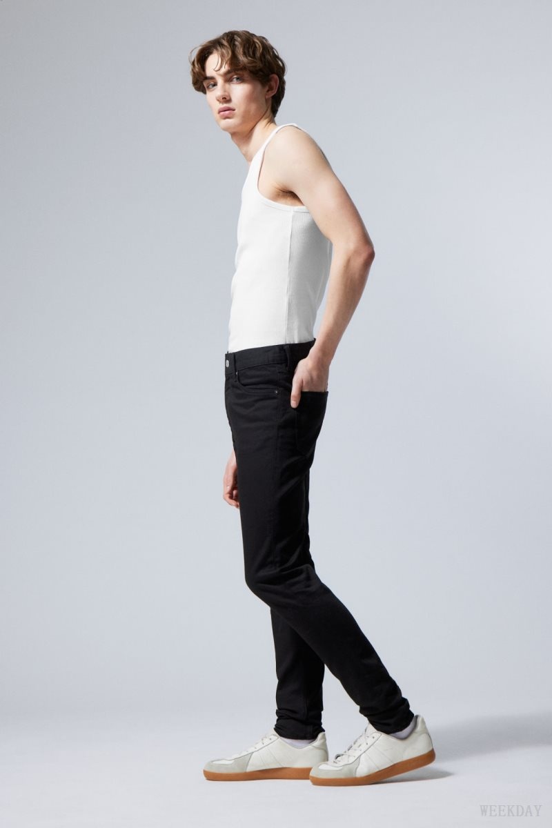 Weekday Friday Skinny Jeans Black | LRIG4813