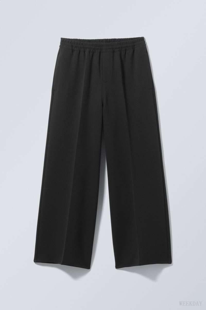 Weekday Gabriel Loose Trousers Black | RVSS1682