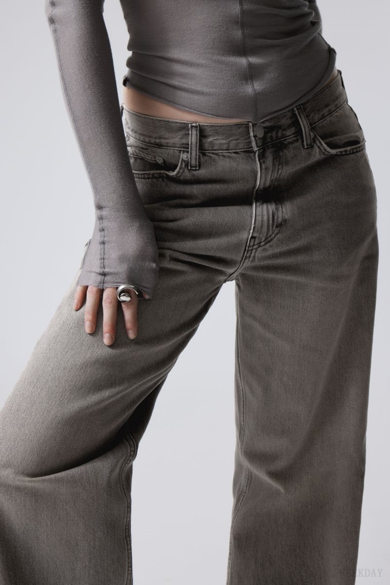 Weekday Galaxy Loose Straight Jeans Grey | PYZM4593