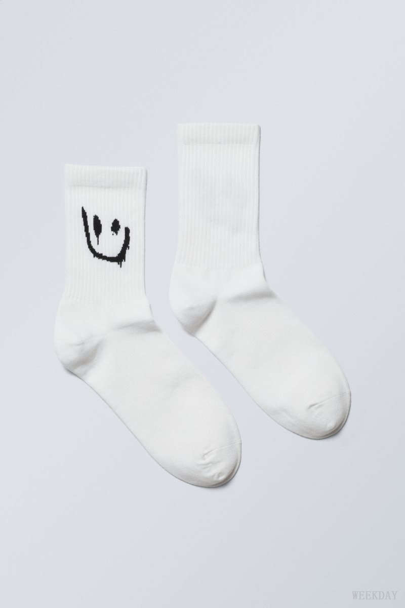 Weekday Graphic Sport Sock Drippy Smiley | MCYC5840