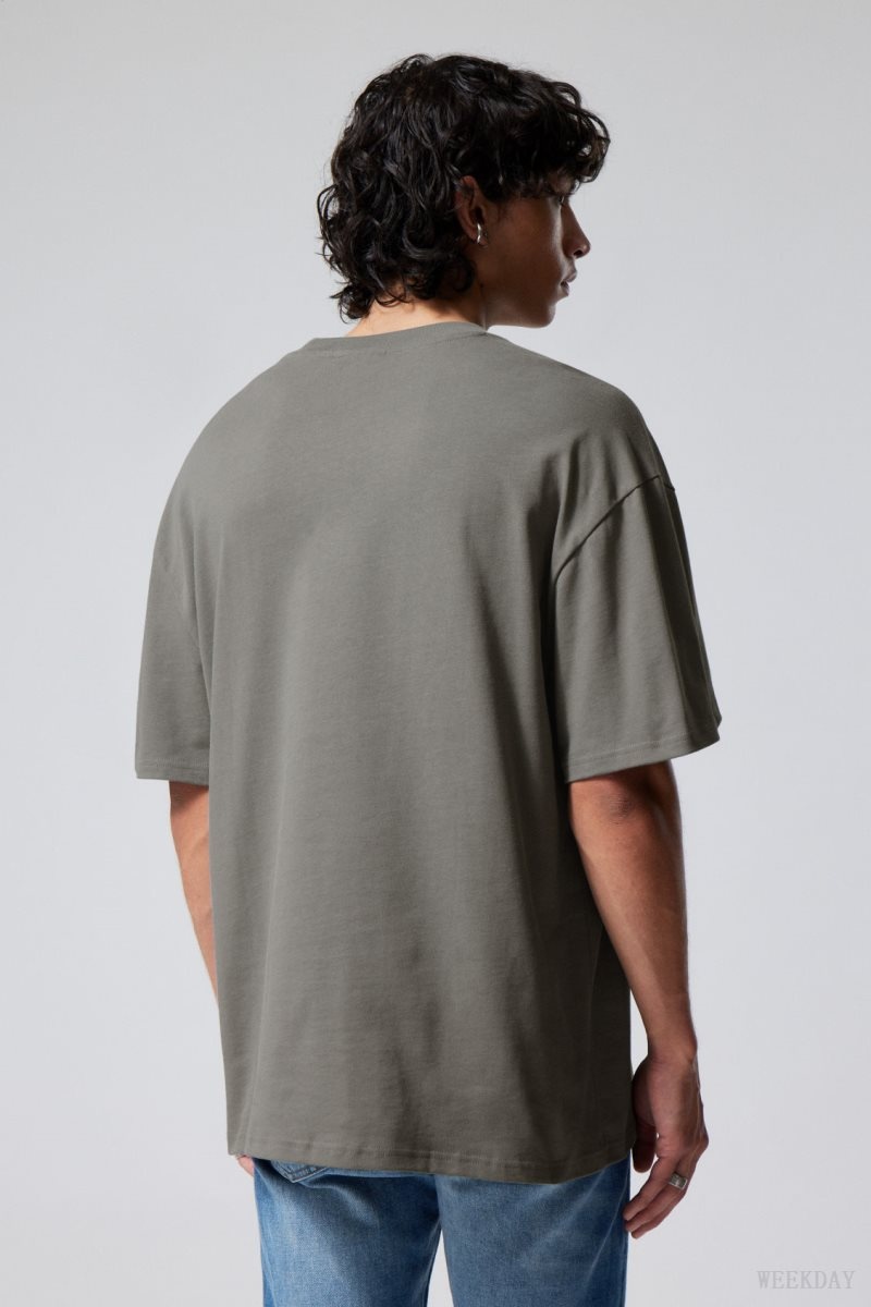 Weekday Great Heavyweight T-shirt Grey | OMHC5577