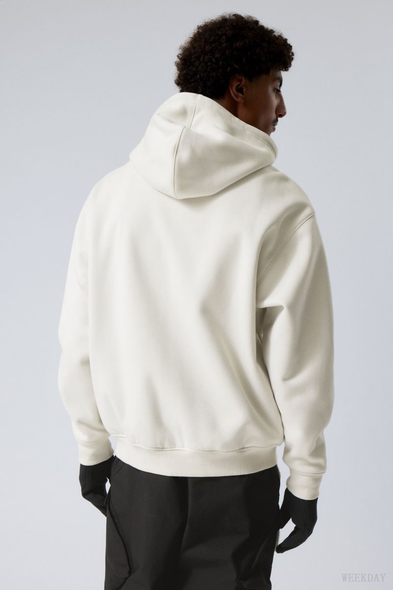 Weekday Hassan Fleece Zip Hoodie Light Mole | DMWT7883