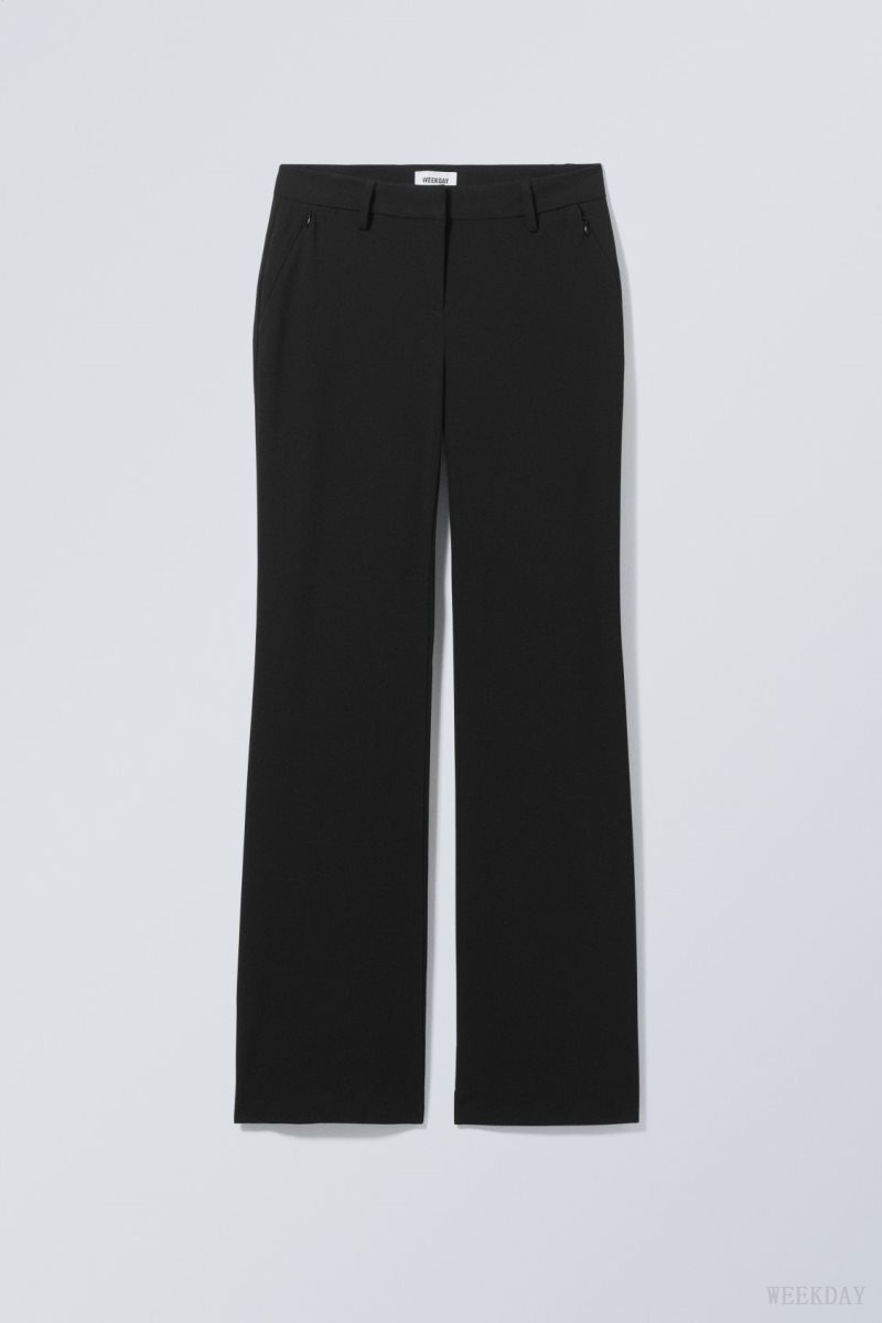 Weekday Kate Flared Suiting Trousers Black | LHQM8680