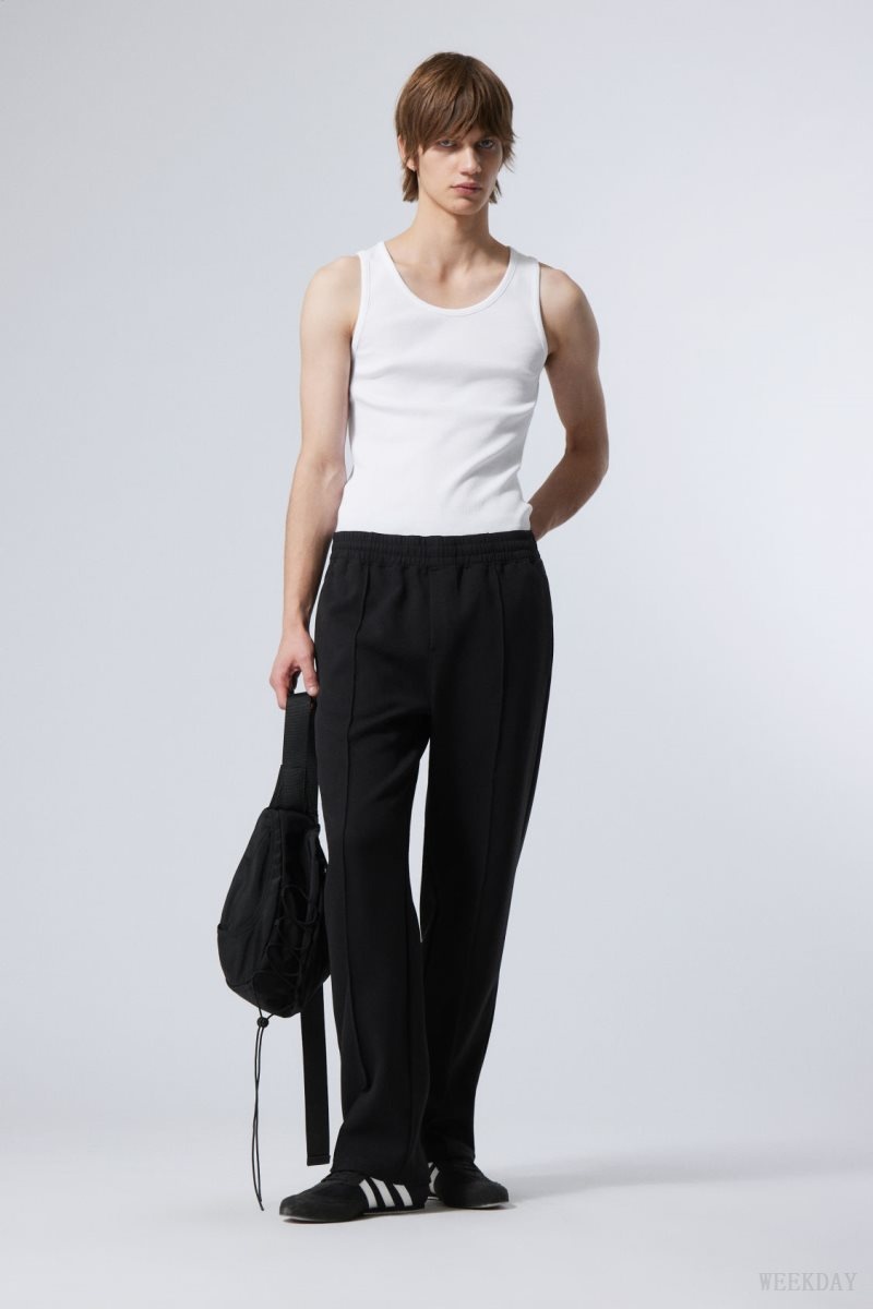 Weekday Ken Tracksuit Pants Black | QVVX6514